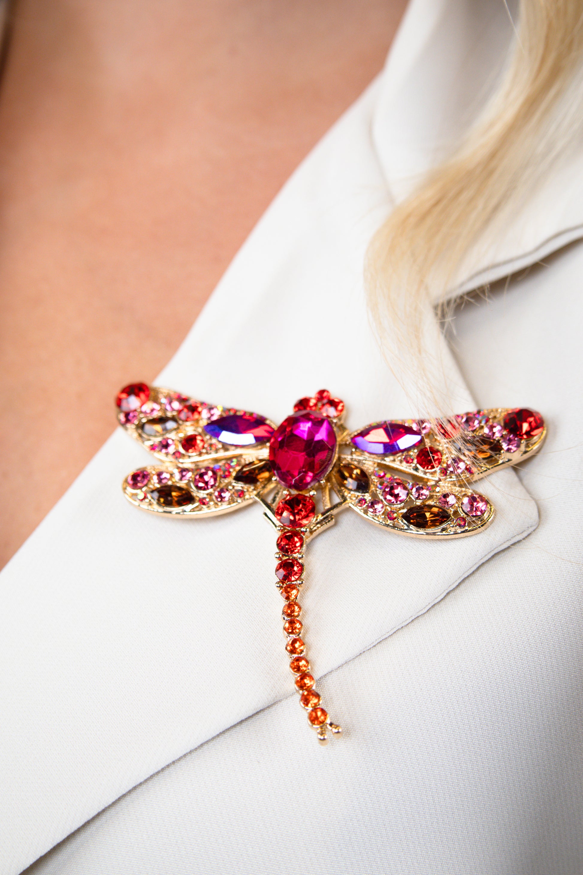 Dragonfly Broche Pink/Red - My Marble